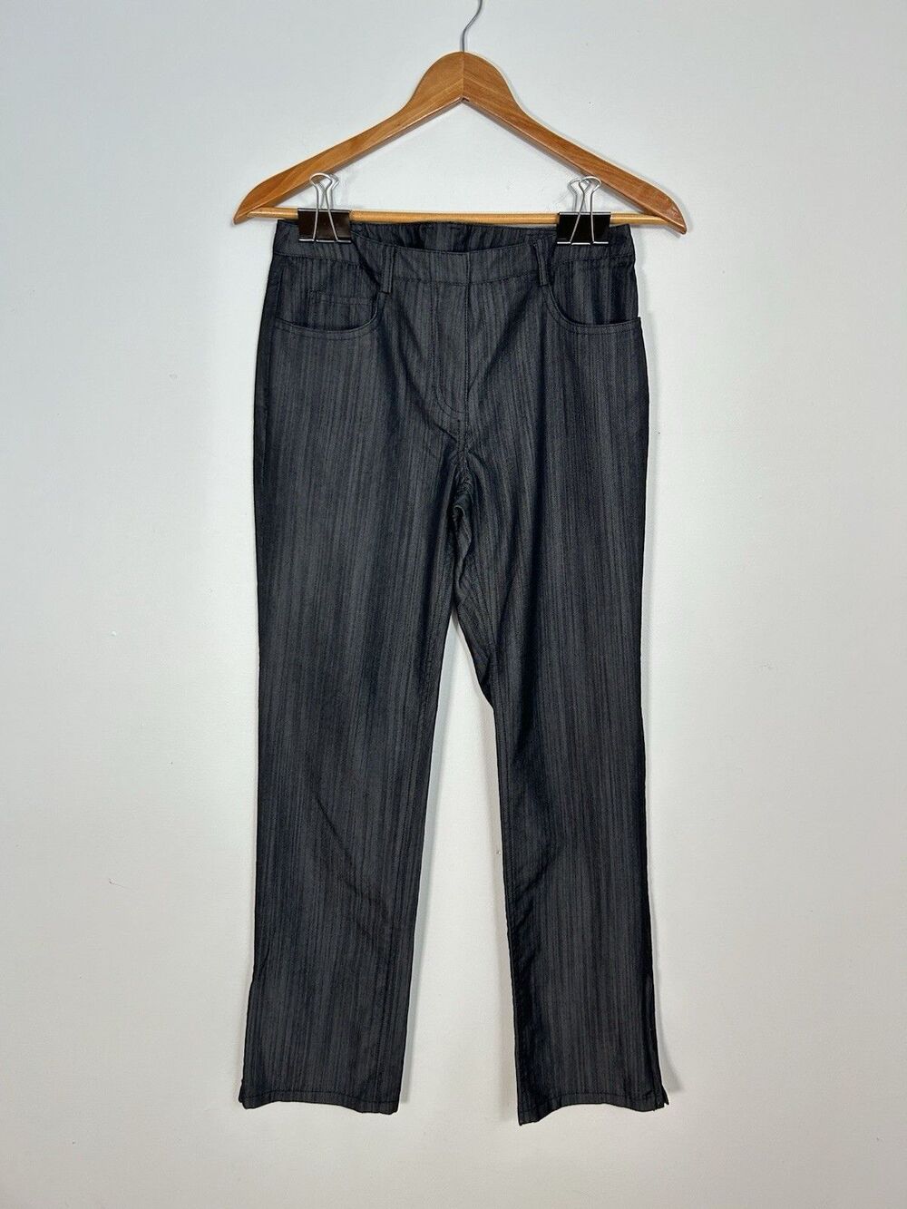 Doncaster Collection Women's Wool Blend Pants Black Size 4 Straight Leg Career